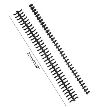 5 τεμ. 30 οπών Δαχτυλίδι βιβλίου Loose Leaf Binder Spiral Rings Binding Coil Spines Πλαστικές σπείρες βιβλιοδεσίας σημειωματάριων για DIY