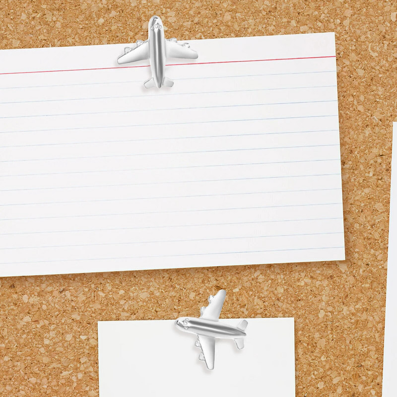 12 τμχ Ατσάλινη βελόνα γραφείου Λευκή σανίδα αεροσκάφους Pushpin Χαριτωμένος πίνακας Διακοσμήστε καρτ ποστάλ καρφίτσα σχεδίασης Thumb Tacks Pushpins αεροπλάνου