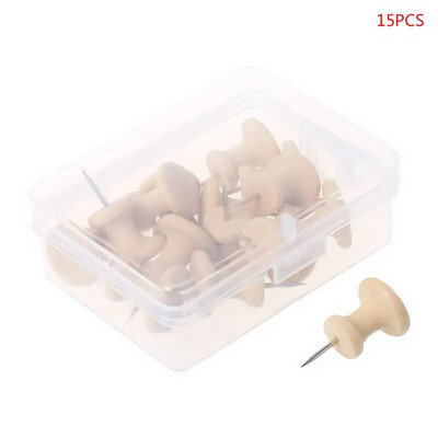 Ξύλινες πινέζες Καρφίτσες πινέζες Σχέδιο φωτογραφίας καρφιά τοίχου Σχολική προμήθεια