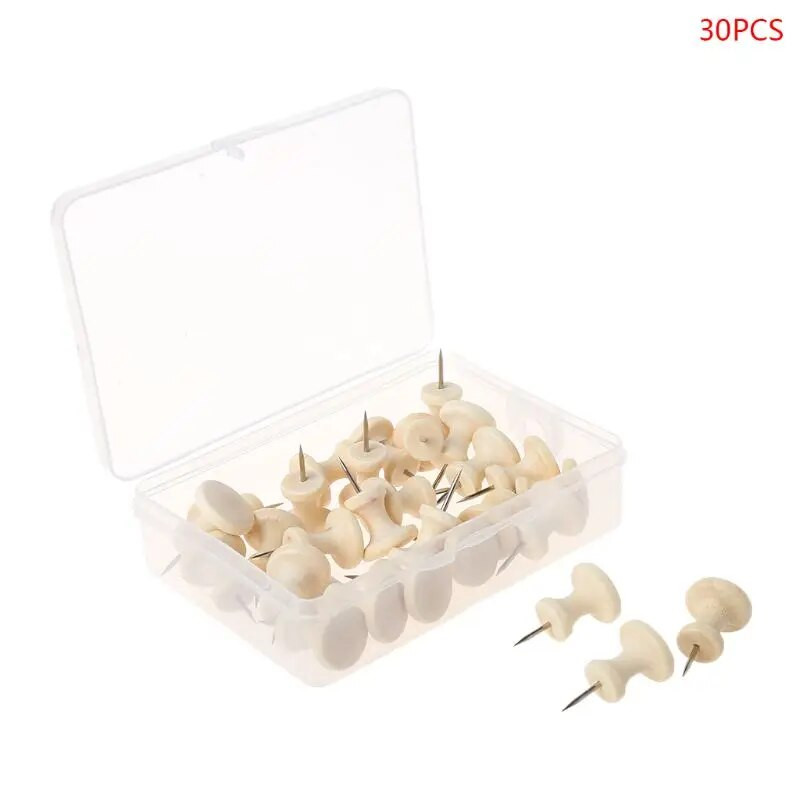 Ξύλινες πινέζες Καρφίτσες πινέζες Σχέδιο φωτογραφίας καρφιά τοίχου Σχολική προμήθεια