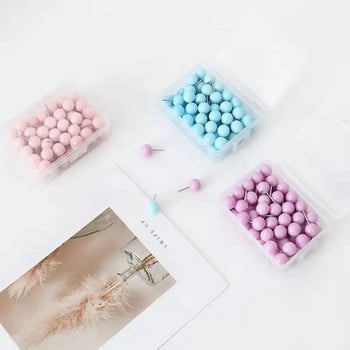 TUTU 50 τεμ./κουτί πολύχρωμη μπάλα Push Pins Thumb Thumbtack Pins Σχέδιο φωτογραφιών καρφιά τοίχου Σχολικά προμήθειες H0563