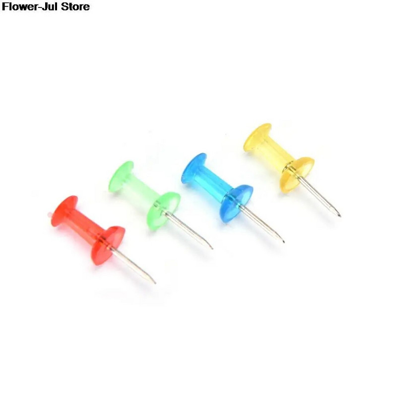 40/100 vnt. smeigtukų įvairių skaidrių spalvingų smeigtukų kūrimas kamštinės lentos Biuro mokyklos raštinės reikmenys