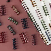 4Gb 5 gredzenu plastmasas vaļēju lapu stiprinājumi Grāmatu gredzeni ar 10 mm iekšējo diametru biroja iesiešanas piederumiem Albumi Grāmatu iesiešanas stīpas