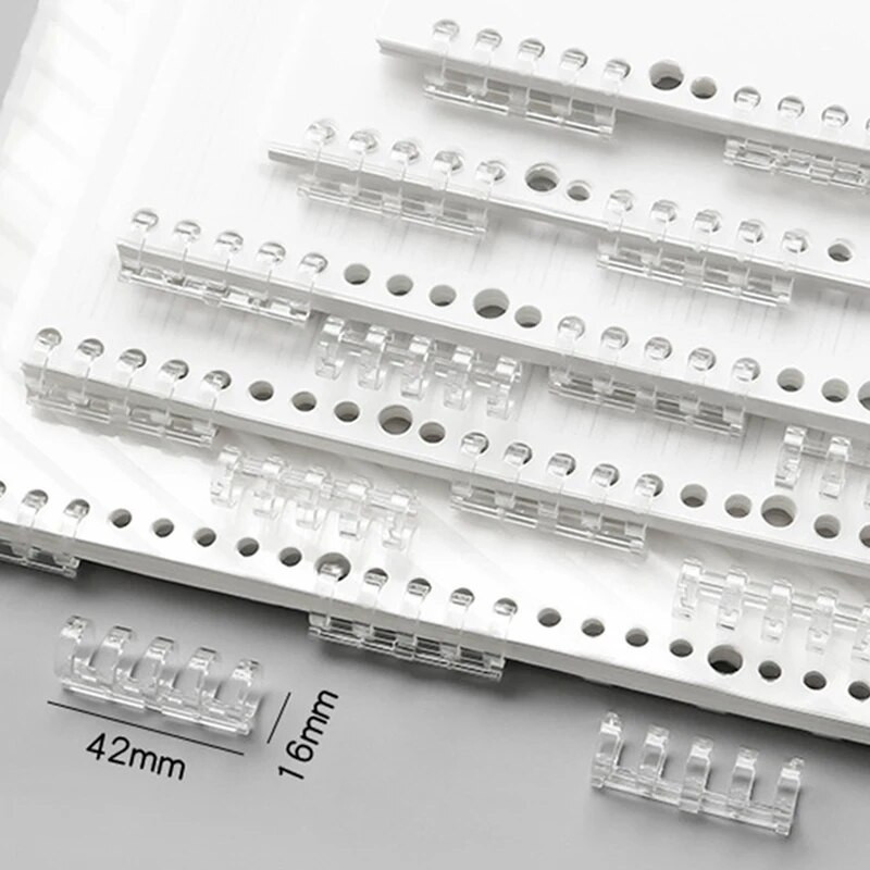 4Gb 5 gredzenu plastmasas vaļēju lapu stiprinājumi Grāmatu gredzeni ar 10 mm iekšējo diametru biroja iesiešanas piederumiem Albumi Grāmatu iesiešanas stīpas