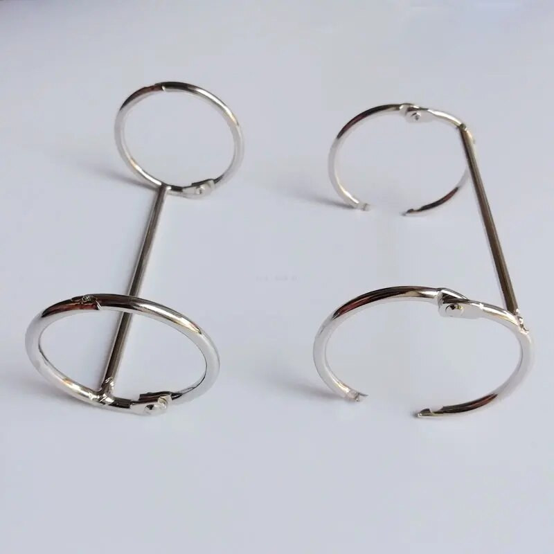 2 τμχ Μεταλλικό 2 θηλιών με χαλαρά φύλλα Δαχτυλίδι Βιβλίο βιβλιοδεσίας Δαχτυλίδια Σημειωματάριο Άλμπουμ Αποκομμάτων Κλιπ Βιντερ Α4 Μηχανή βιβλιοδεσίας χαρτικών γραφείου