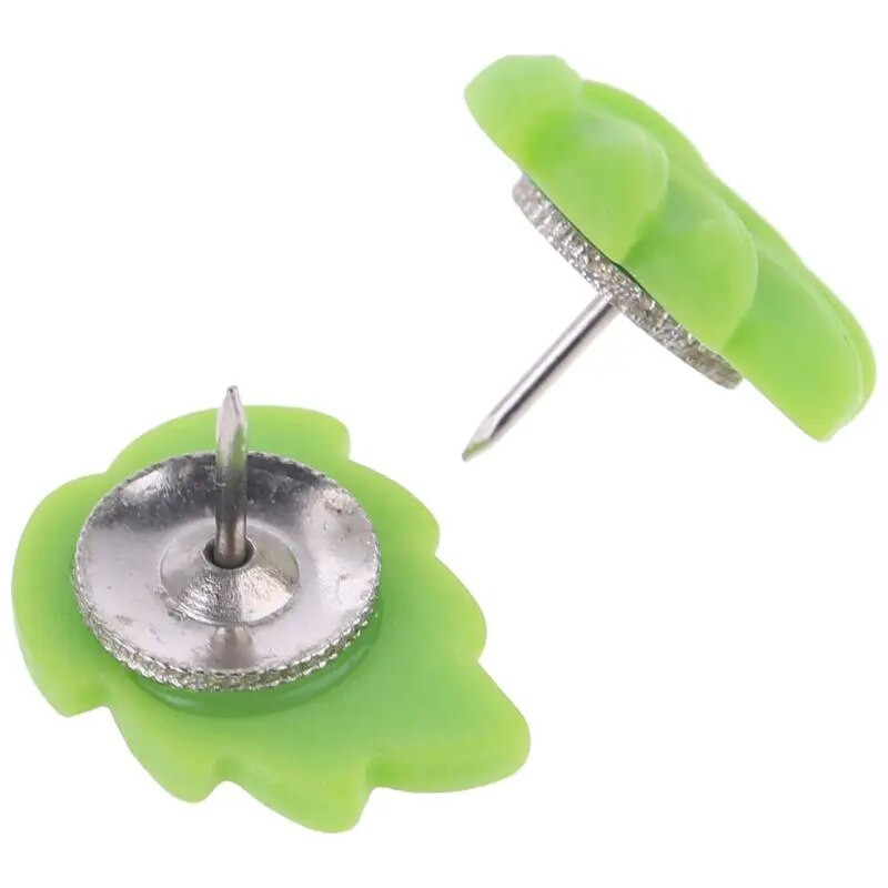 MOGII 20 tk/karp Armsad kontori- ja koolitarbed vaigust pöidlakambrid Kaart korgitahvliga Kawaii lehekujulised surunõelad, tihvtid