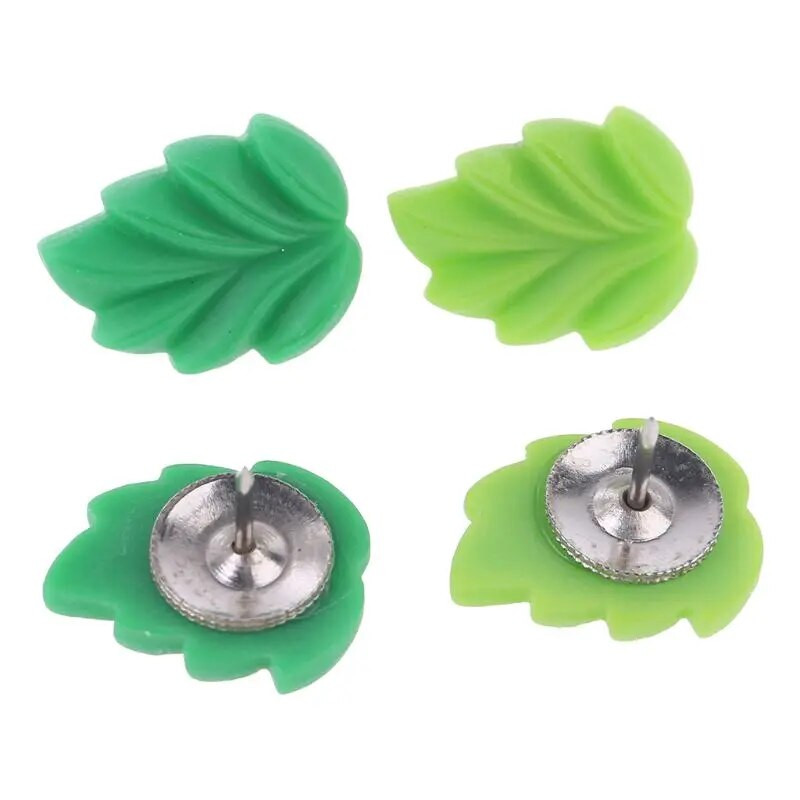 MOGII 20 tk/karp Armsad kontori- ja koolitarbed vaigust pöidlakambrid Kaart korgitahvliga Kawaii lehekujulised surunõelad, tihvtid