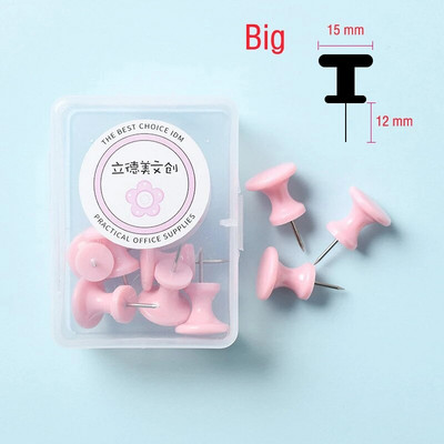 1 κουτί Οικιακό γραφείο πολύχρωμες καρφίτσες σχεδίασης Πινέζες πινέζες από φελλό Πινέζες με ώθηση φωτογραφία τοίχου Μαρκαδόροι Μεγάλες και μικρές καρφίτσες