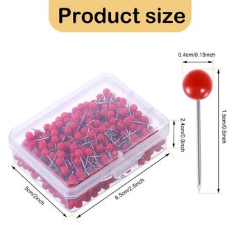 300Pcs Box Push Pin Portable Home Office Σχολικό πίνακα ανακοινώσεων Σχέδιο φωτογραφίας χάρτη Καρφιά τοίχου Προμήθειες για παιδιά Ενήλικες