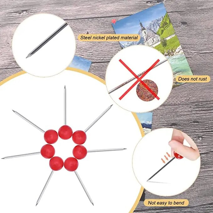 300gab., kastīte, piespraužama adata, pārnēsājama mājas biroja skolas ziņojumu dēļa zīmējums, foto karte, sienas kniedes piederumi bērniem pieaugušajiem