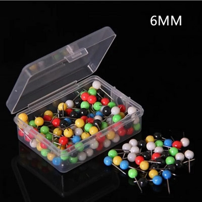 100 vnt Žemėlapio segtukai Smeigtukai Smeigtukai Plastikinė galvutė su plieniniu smaigaliu 4mm 11mm kamštienos lentos apsauginis smeigtukas Spalvotas smeigtukas Biuro reikmenys