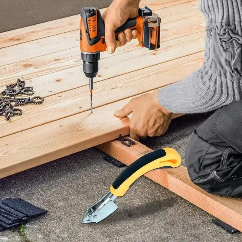 Segtukų nuėmimo traukiklis Sunkaus apmušalų segtukų nuėmimo priemonės, skirtos nagams nuimti segtukų traukimo įrankis su ergonomiška rankena nuotraukoms