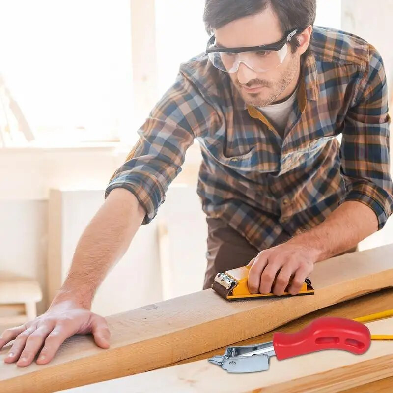 Segtukų nuėmimo traukiklis Sunkaus apmušalų segtukų nuėmimo priemonės, skirtos nagams nuimti segtukų traukimo įrankis su ergonomiška rankena nuotraukoms