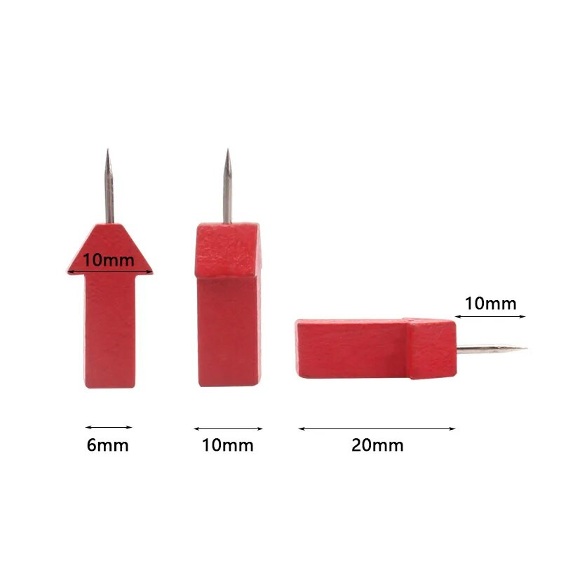 MOGII 40 τμχ Γραφείο και σχολικά είδη Μαρκαδόροι χάρτης Ξύλινες καρφίτσες σχεδίασης Καρφίτσες τοίχου Φελλό Καρφίτσες ώθησης βέλους