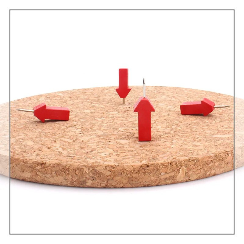 MOGII 40 τμχ Γραφείο και σχολικά είδη Μαρκαδόροι χάρτης Ξύλινες καρφίτσες σχεδίασης Καρφίτσες τοίχου Φελλό Καρφίτσες ώθησης βέλους