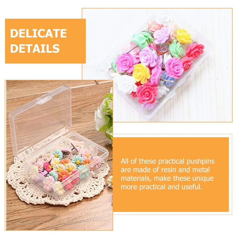 30 tk pöidlaga metallist plakat majapidamises kasutatavad karikakrad, kaasaskantavad multifunktsionaalsed surunõelad dekoratiivsed nööpnõelad teadetetahvli lill