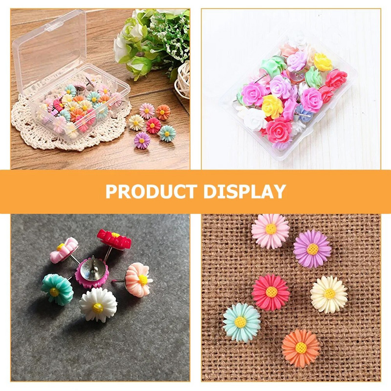 30 tk pöidlaga metallist plakat majapidamises kasutatavad karikakrad, kaasaskantavad multifunktsionaalsed surunõelad dekoratiivsed nööpnõelad teadetetahvli lill