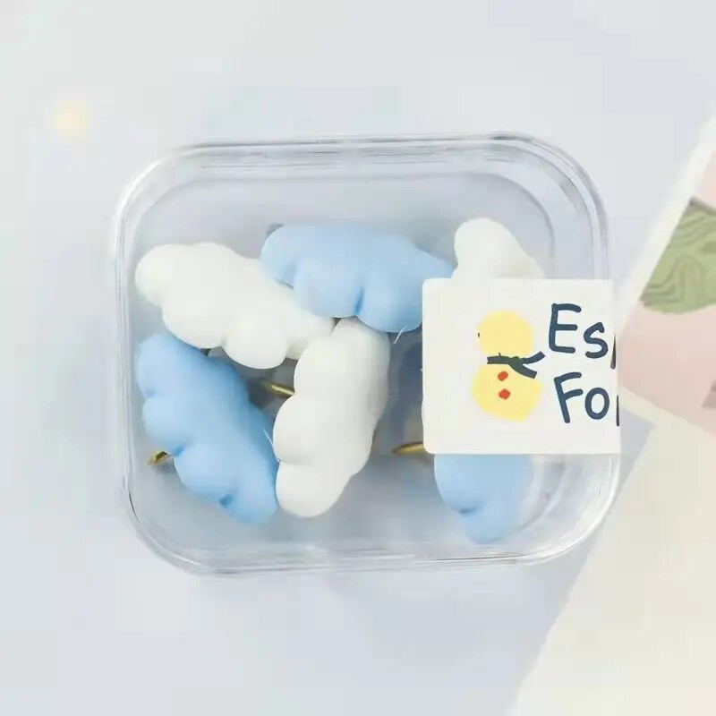 6PCS/lot Push Pins oblak Thumb Tack Ukrasne slatke igle za fotografije na zidu, karte, oglasnu ploču ili plutene ploče