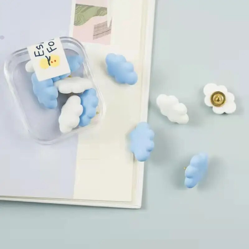 6PCS/lot Push Pins oblak Thumb Tack Ukrasne slatke igle za fotografije na zidu, karte, oglasnu ploču ili plutene ploče