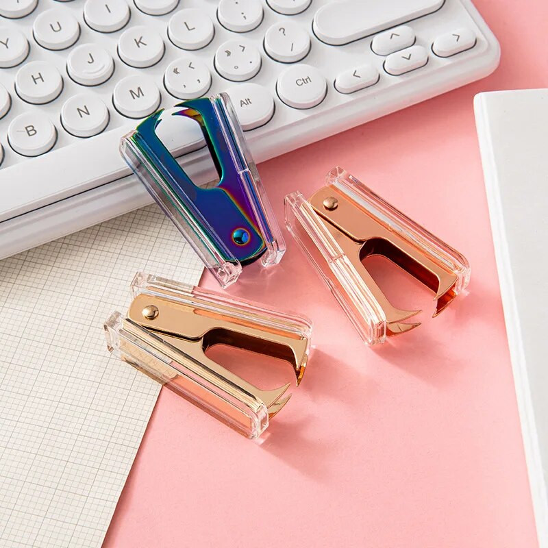 Nešiojamas metalinis segtukų nuėmiklis Daugiafunkcis mini žandikaulio ištraukiklis, nagų traukiklis Biuro mokyklos raštinės reikmenys, stalo priedai, reikmenys