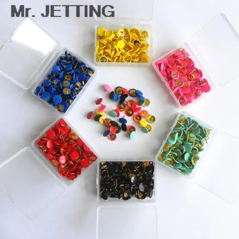 100 gab. Mājas birojs Krāsainas zīmēšanas piespraudes Spraudnis, korķa dēlis, piespraužams, foto sienas karšu marķieri