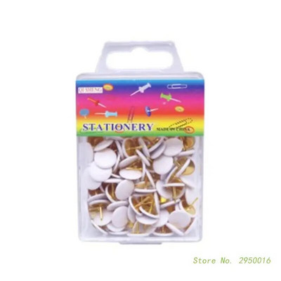 100 dab. Krāsas Spiedtapas Metāla piespraudes Dekoratīvie īkšķi sienas kartēm, fotoattēliem, ziņojumu dēļiem vai korķa dēļiem