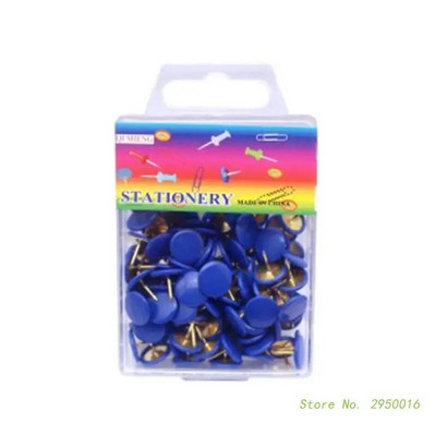 100 dab. Krāsas Spiedtapas Metāla piespraudes Dekoratīvie īkšķi sienas kartēm, fotoattēliem, ziņojumu dēļiem vai korķa dēļiem