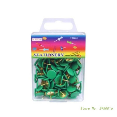 100 dab. Krāsas Spiedtapas Metāla piespraudes Dekoratīvie īkšķi sienas kartēm, fotoattēliem, ziņojumu dēļiem vai korķa dēļiem