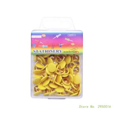 100 dab. Krāsas Spiedtapas Metāla piespraudes Dekoratīvie īkšķi sienas kartēm, fotoattēliem, ziņojumu dēļiem vai korķa dēļiem