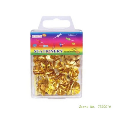 100 dab. Krāsas Spiedtapas Metāla piespraudes Dekoratīvie īkšķi sienas kartēm, fotoattēliem, ziņojumu dēļiem vai korķa dēļiem