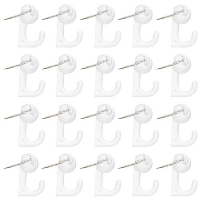 Γάντζοι καρφίτσας ώθησης: 50 τμχ Καρφίτσες καρφίτσας Διαφανείς καρφίτσες τοίχου Κρεμαστά καρφιά Διακοσμητικό ώθηση για Φελλό Πίνακας ανακοινώσεων Χάρτης Φωτογραφίες Ημερολόγιο