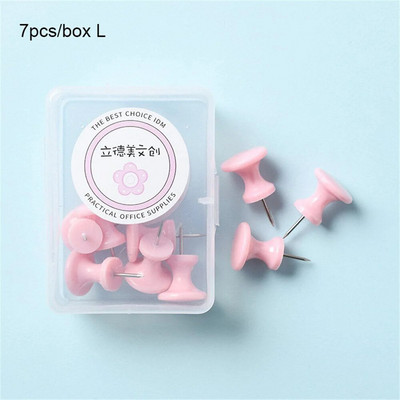 40/7 vnt./Dėžutė Macaron kamštienos lentos smeigtukai Nykščių segtukai Spalvingi žemėlapių segtukai nuotraukoms Sienos Namų biuro Kanceliarinės prekės Mokyklinės reikmenys