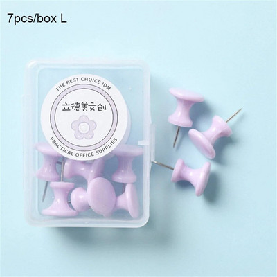 40/7 vnt./Dėžutė Macaron kamštienos lentos smeigtukai Nykščių segtukai Spalvingi žemėlapių segtukai nuotraukoms Sienos Namų biuro Kanceliarinės prekės Mokyklinės reikmenys