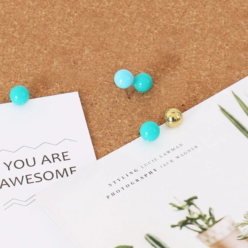 TUTU 120 τμχ Καρφίτσες γραφείου Διακοσμητικό δώρο Χαρτικά Χρωματιστά Thumb Tack Μήνυμα Πίνακας φελλού Pushpin Thumbtack H0460