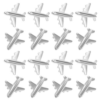 12 τμχ Μεταλλική καρφίτσα ώθησης Πινέζες σε σχήμα αεροπλάνου Χαριτωμένα καρφίτσες διακοσμητικές πινέζες
