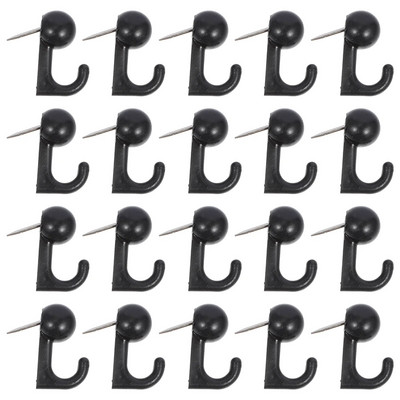 50 tk Konks Pushn Universaalne Lamedad Pöidlakinnitused DIY Metallist riidepuud Seinakonksud Plastist surunõelad Kaardifotode kinnitamine