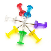 100 gab./partija Krāsu īkšķi Spraudņi Karte Spraudīte Korķa dēlis Spraudņi Kancelejas preces Pogas Spraudītes Biroja skolas piederumi