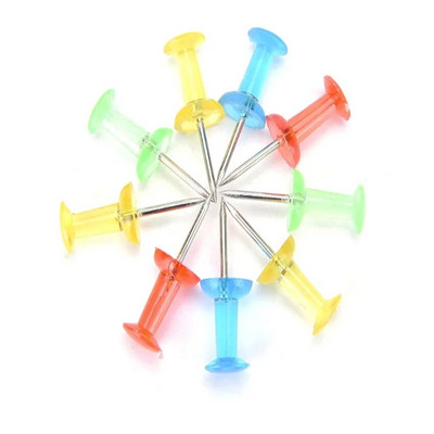 100 gab./partija Krāsu īkšķi Spraudņi Karte Spraudīte Korķa dēlis Spraudņi Kancelejas preces Pogas Spraudītes Biroja skolas piederumi