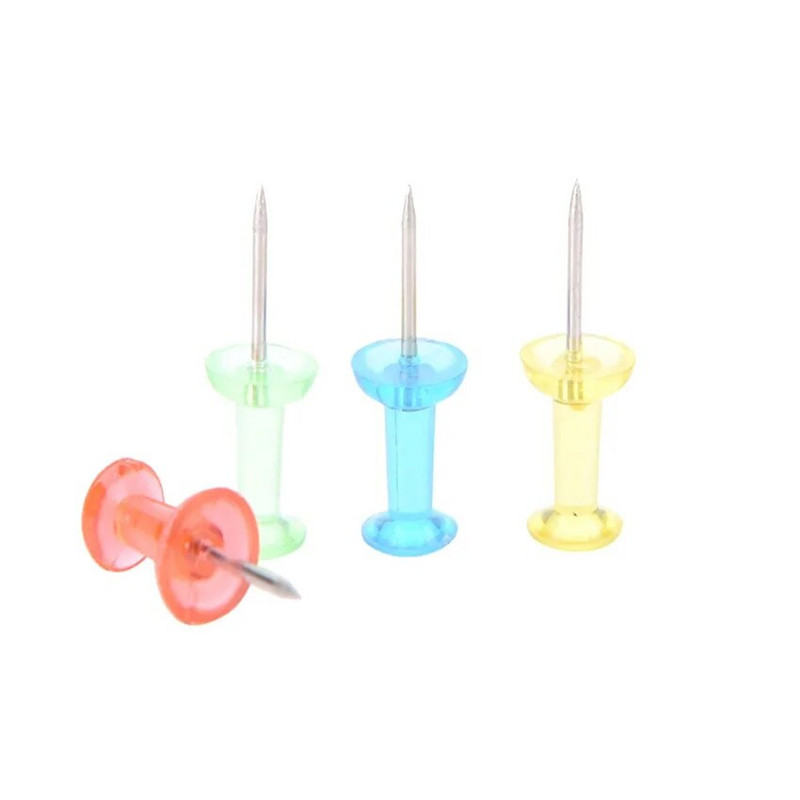 100 gab./partija Krāsu īkšķi Spraudņi Karte Spraudīte Korķa dēlis Spraudņi Kancelejas preces Pogas Spraudītes Biroja skolas piederumi