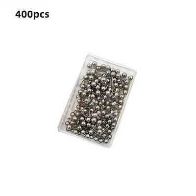 400 ΤΕΜ Χρυσό Ασημί Χρώμα Χάρτης Καρφίτσες Push Pins, με στρογγυλή πλαστική κεφαλή και ατσάλινα καρφίτσες αντίχειρα Pin Office School
