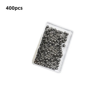 400 ΤΕΜ Χρυσό Ασημί Χρώμα Χάρτης Καρφίτσες Push Pins, με στρογγυλή πλαστική κεφαλή και ατσάλινα καρφίτσες αντίχειρα Pin Office School