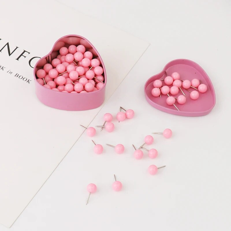 TUTU Rozā spiedpoga Papīra saspraudes Kawaii Kancelejas preces Caurspīdīgi Saspraudes Saspraudes Fotogrāfijas Biļetes Piezīmes Vēstules Īkšķis komplekts Kancelejas piederumi H0294