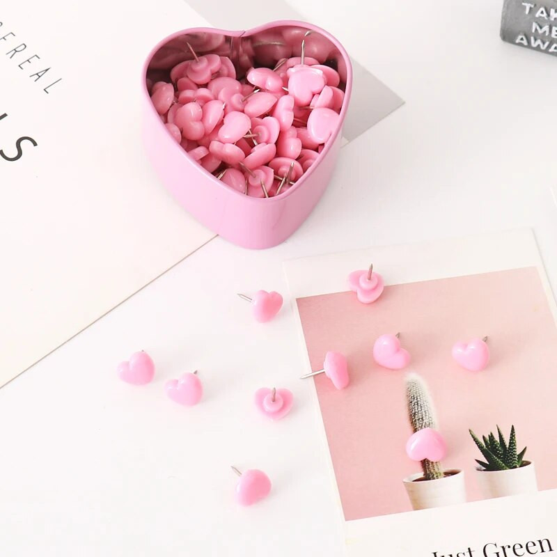 TUTU Rozā spiedpoga Papīra saspraudes Kawaii Kancelejas preces Caurspīdīgi Saspraudes Saspraudes Fotogrāfijas Biļetes Piezīmes Vēstules Īkšķis komplekts Kancelejas piederumi H0294