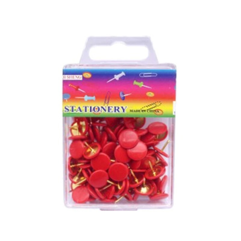 OFBK 100 vienetų Spalvų segtukas Mielas apvalumas Dekoratyviniai smeigtukai Smeigtukai sienoms kamštinėms lentoms Popierius, skelbimų lenta