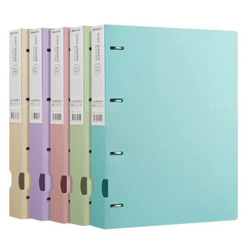 A4 Binder D-Type Punch Folder Office Storage File Ring Αδιάβροχο δοκιμαστικό χαρτί Φάκελος αποθήκευσης δεδομένων 4 Hole Binder Learning Supplies