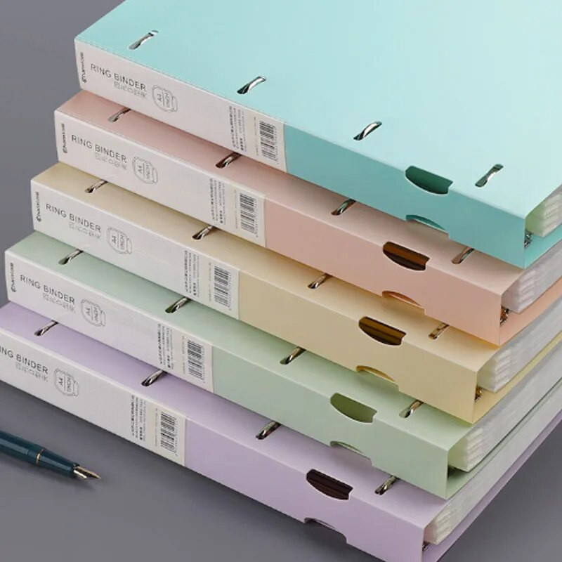 A4 iesiešanas D veida perforatora mape Biroja glabāšanas failu gredzens ūdensizturīgs testa papīrs datu glabāšanas mape 4 caurumu stiprinājumi mācību piederumi