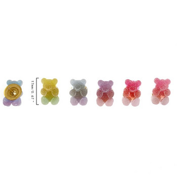 ALLTU 10 τμχ Προσομοίωση κινουμένων σχεδίων gummy bear ντεγκραντέ Ζελέ χρώμα σανίδα σχεδίασης νύχι Φωτογραφία νύχι I-pin διακόσμηση φοιτητική χαρτική