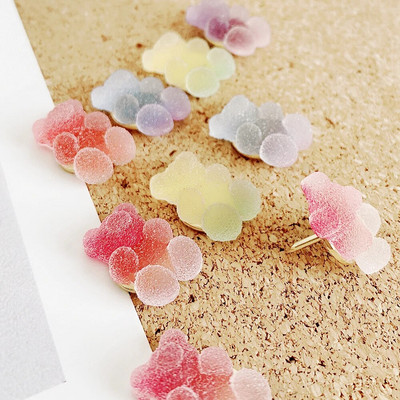 ALLTU 10gab Karikatūras simulācijas gumijas lāča gradients Želejas krāsas zīmēšanas dēlis nags Foto nagu I-pin dekorēšana studentu rakstāmpiederumi