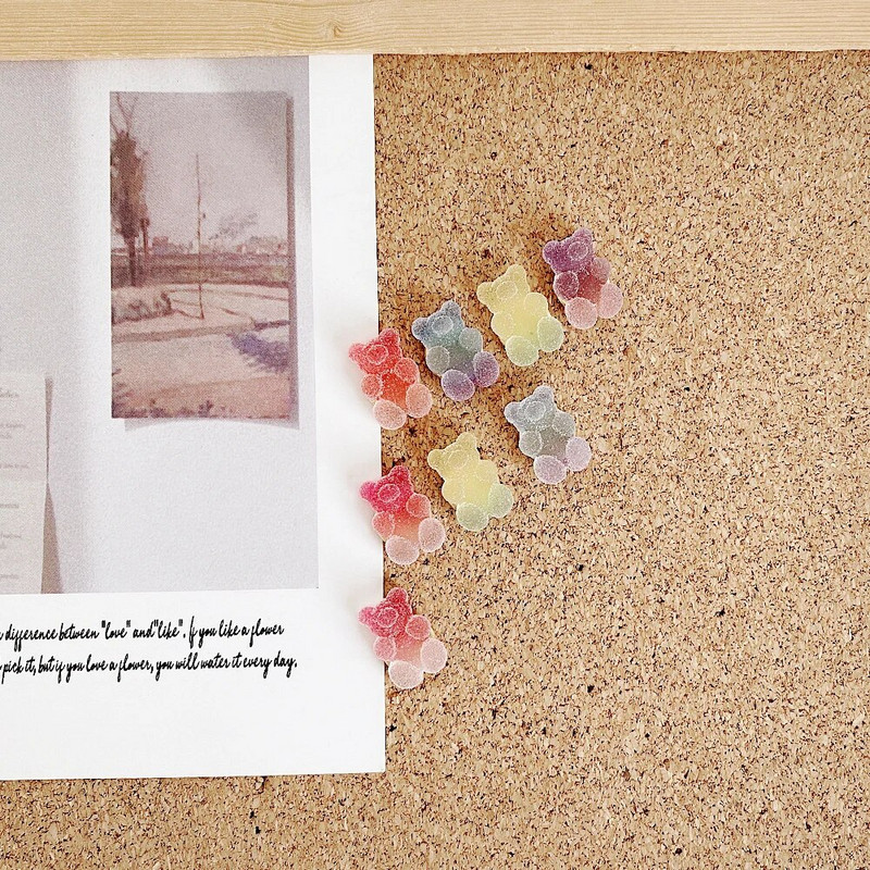 ALLTU 10gab Karikatūras simulācijas gumijas lāča gradients Želejas krāsas zīmēšanas dēlis nags Foto nagu I-pin dekorēšana studentu rakstāmpiederumi