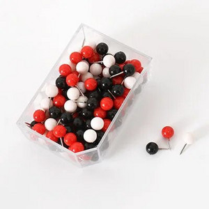 ALLTU 120gab Jauns apaļš radošs spieķis plastmasas krāsa I-pin korķa dēlis īkšķa tapas kaste darba fiksēts nags